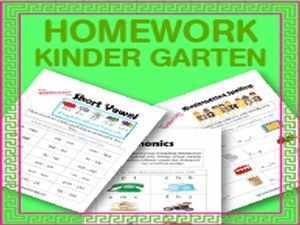 Homework For Kindergarten Worksheets